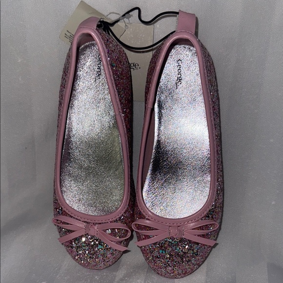 George Sparkling Pink Ballet Flats Kids Girls Size 13 - Picture 2 of 9
